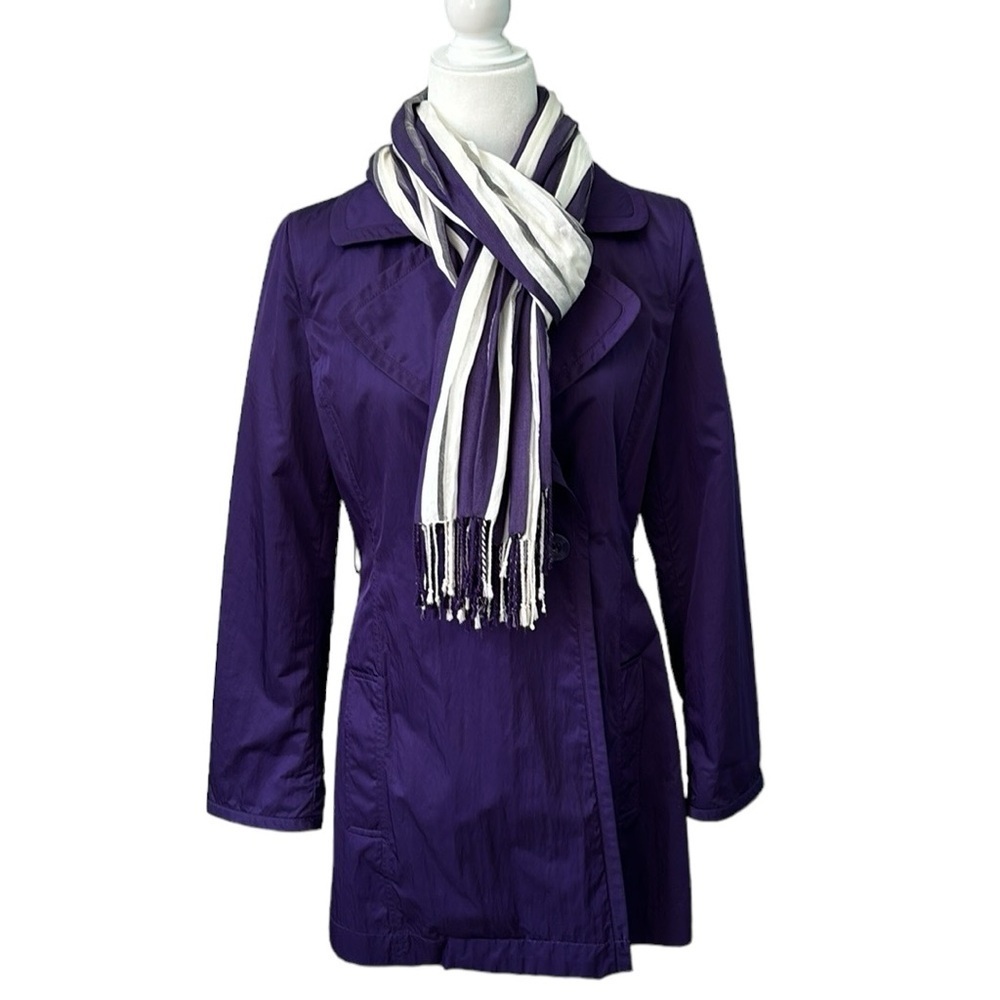 Hobbs London Purple Trench Coat Size UK8